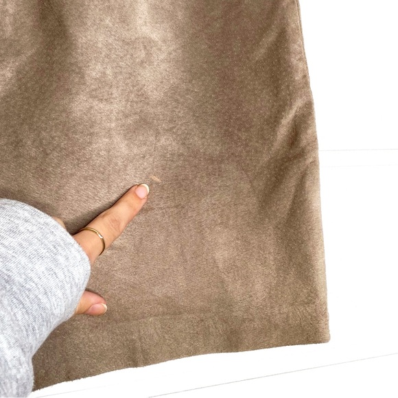 Vintage 100% Genuine Suede Leather Skirt Size 2 - Picture 4 of 10